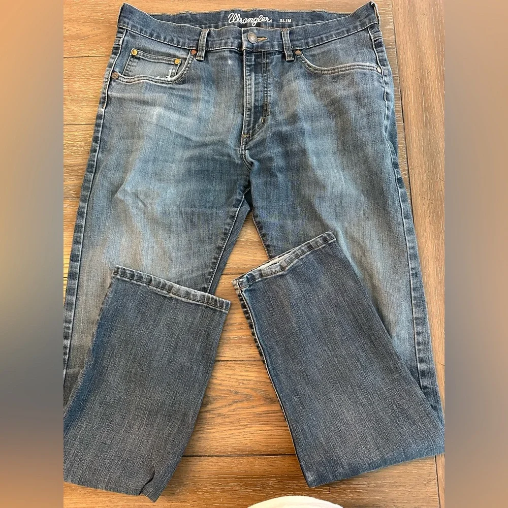 Wrangler Slim Jeans Size 37x32 No Size Tag‎